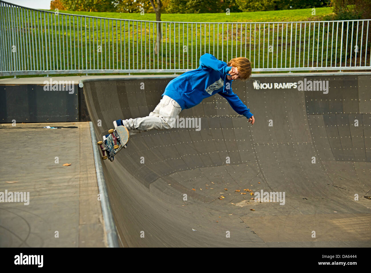 12-year-old, Skater, Lohserampe, skateboard road, skateboard, Cologne,  North Rhine-Westphalia, Germany, Europe Stock Photo - Alamy