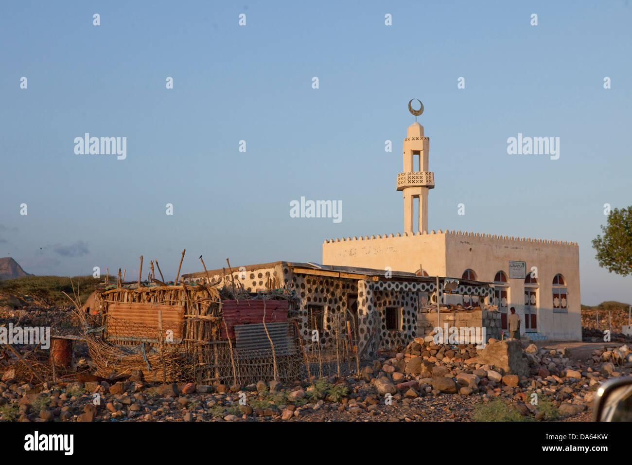 Tadjoura, Red Sea, Africa, tourism, Djibouti, minaret Stock Photo