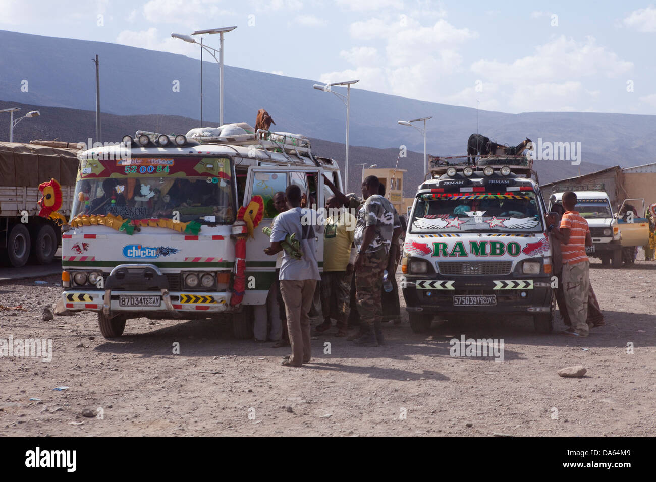 Cars, Automobiles, inches, Djibouti, Galifi, Danakil, Africa, expedition, traffic, transport, Ethiopia, Stock Photo