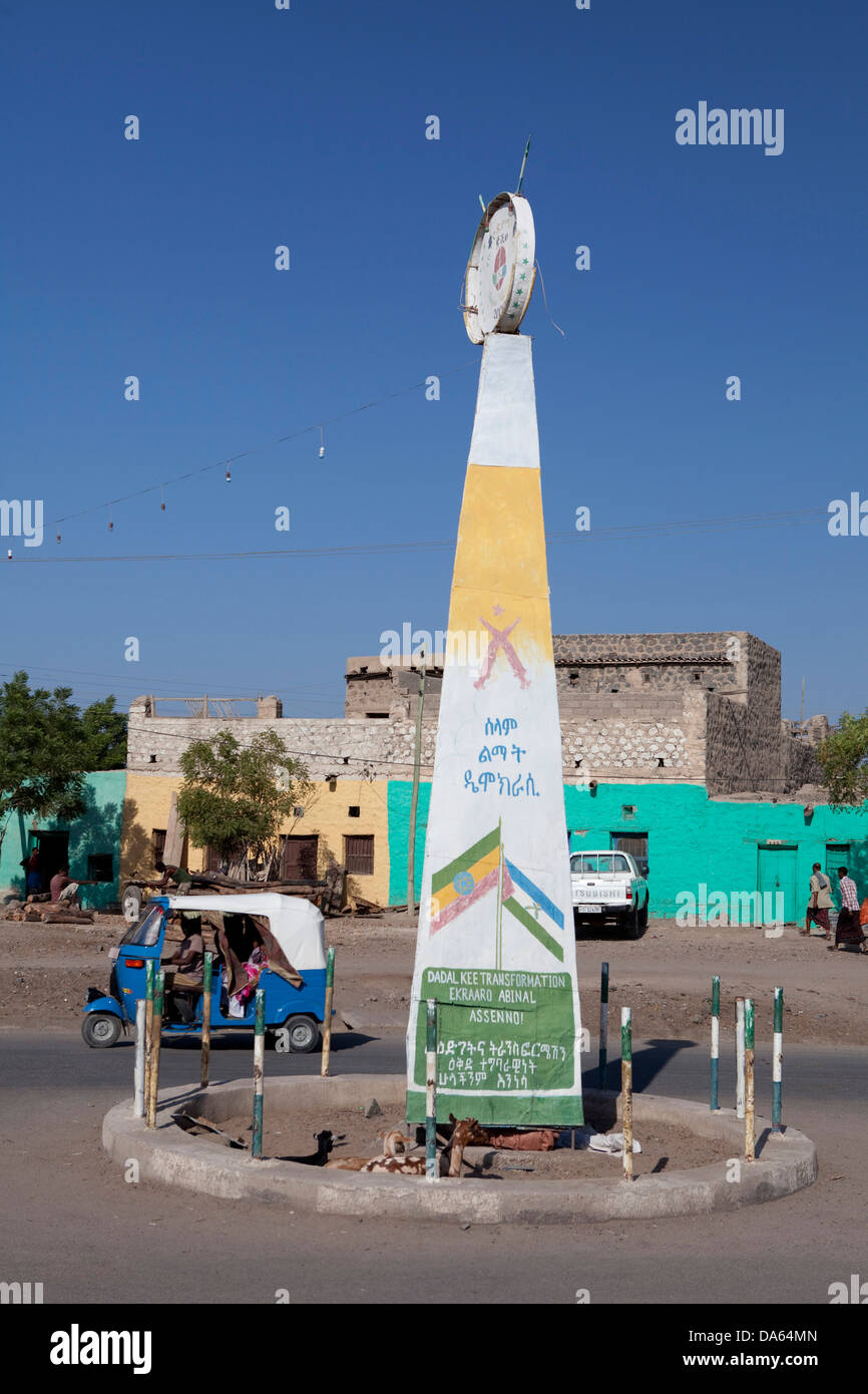 Afar, Asaita, Africa, town, city, Ethiopia, place, traffic, Stock Photo