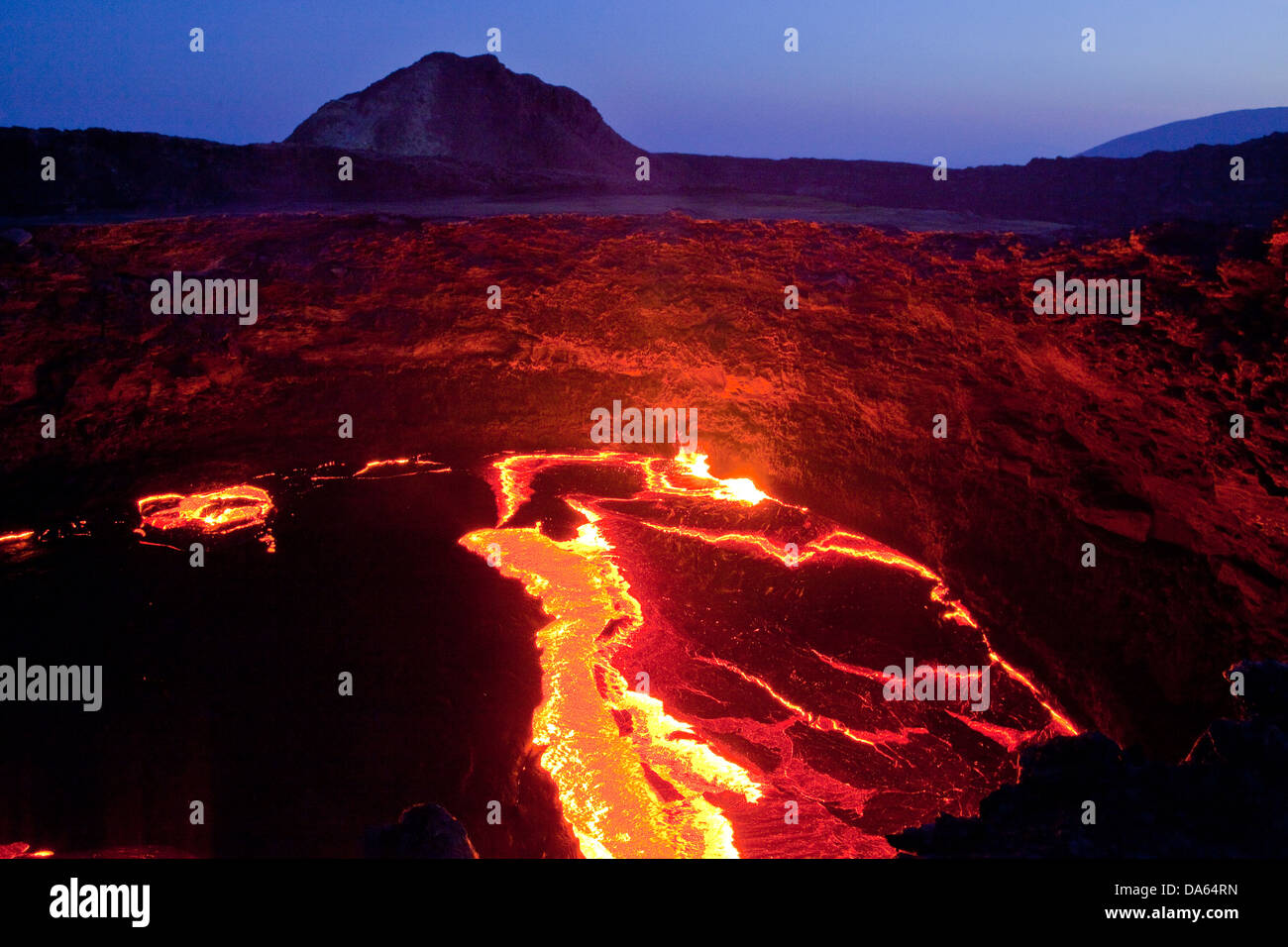 glow, smoulder, lava, eruption, Ertale, volcano, volcanical, Africa, mountain, mountains, fire, nature, Ethiopia, Stock Photo