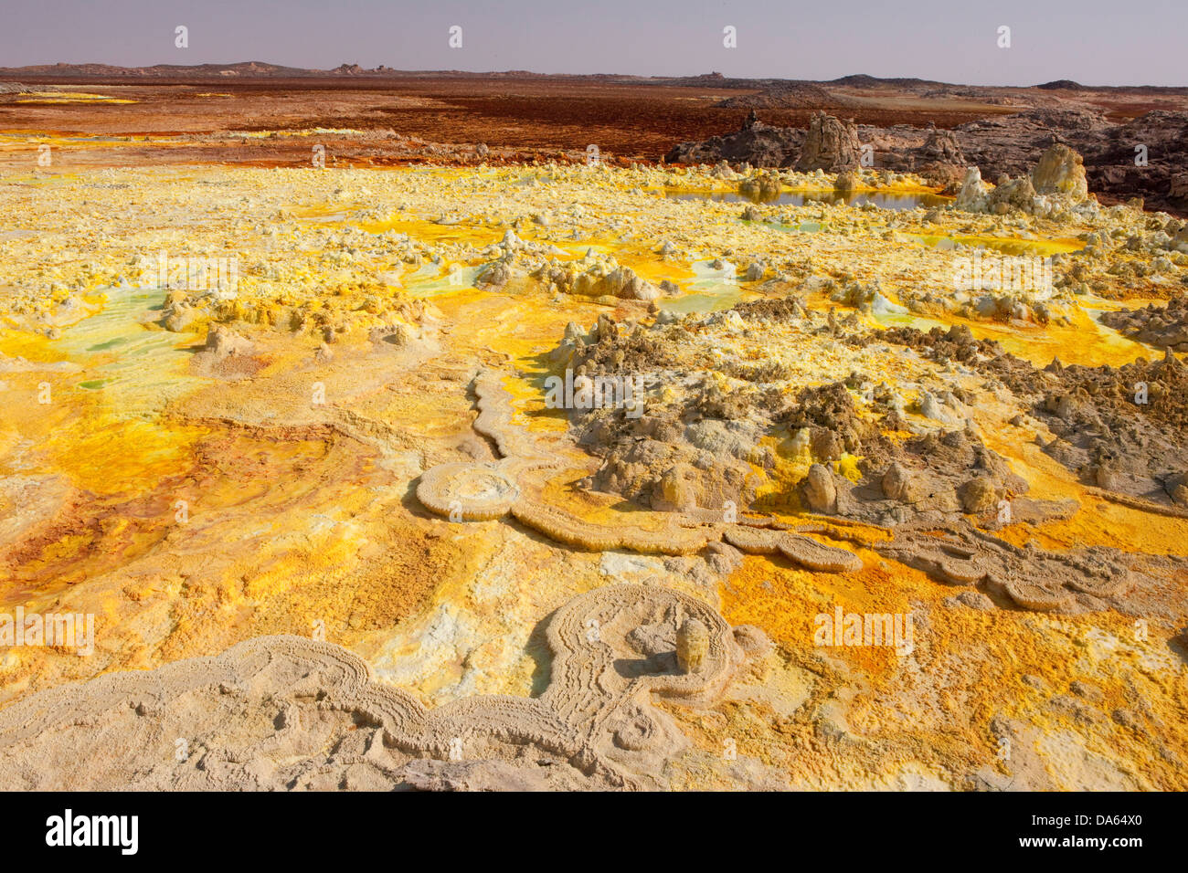 Sulphur terraces, Assale, Africa, nature, Ethiopia, sulphur, sulfur