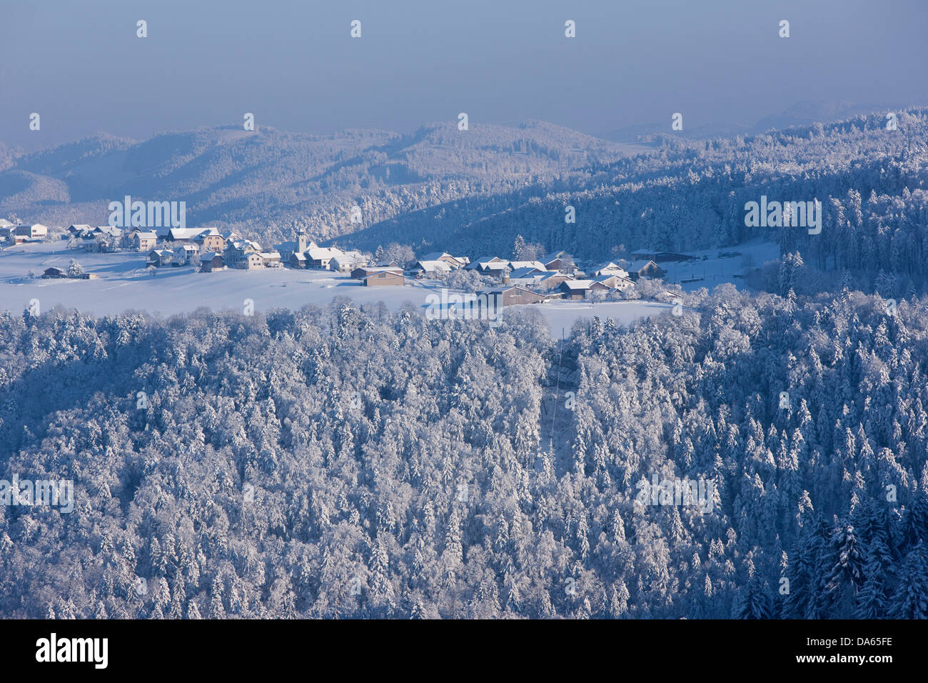 Jura Mountains Switzerland Winter High Resolution Stock Photography and