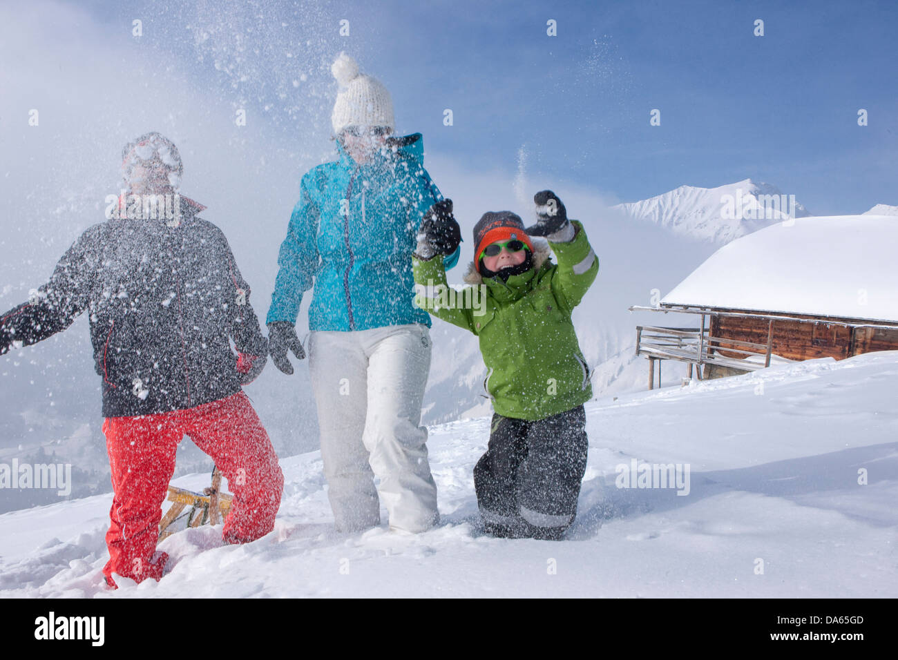 Family, winter walk, walk, Adelboden, family, child, children, tourism