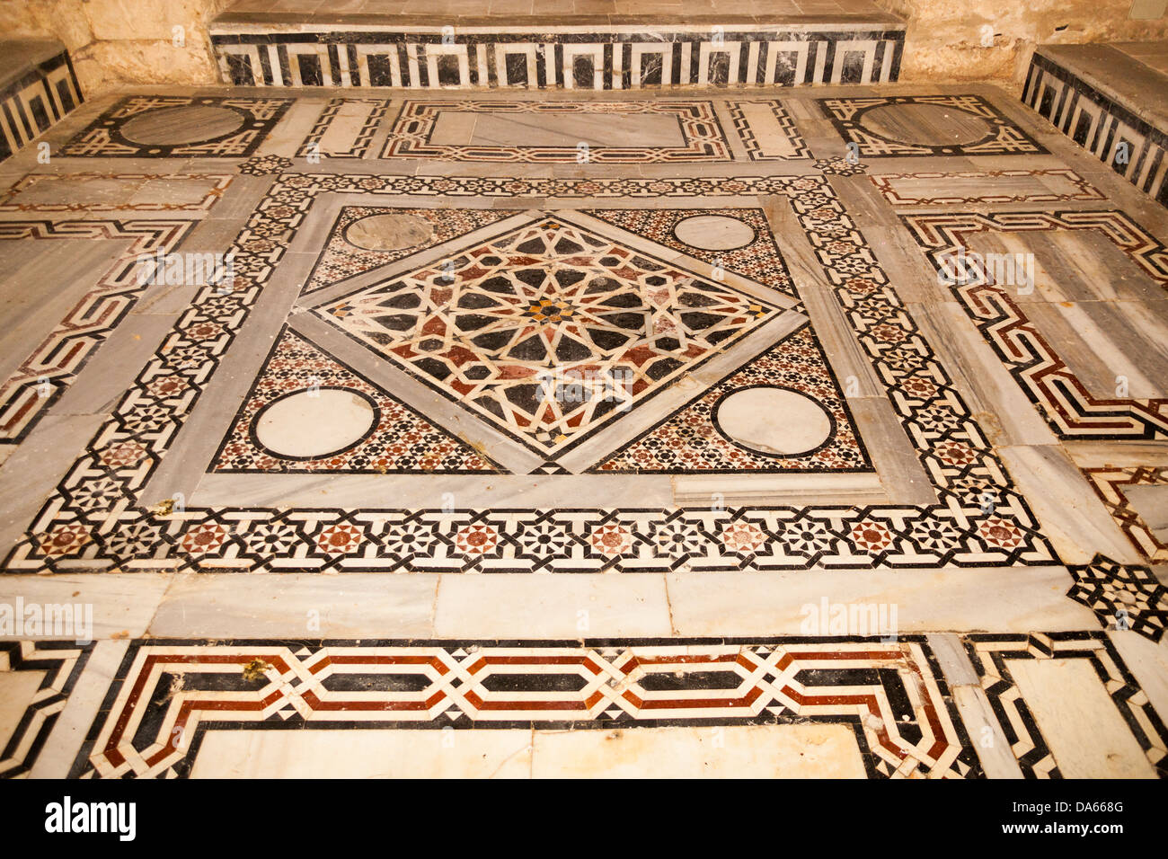 Patterned floor of the Mosque inside the Citadel of Qaitbay, Alexandria