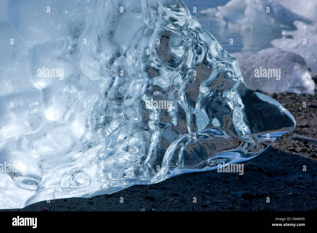 Ice, Greenland, East Greenland, glacier, ice, moraine, structure, concepts, Stock Photo