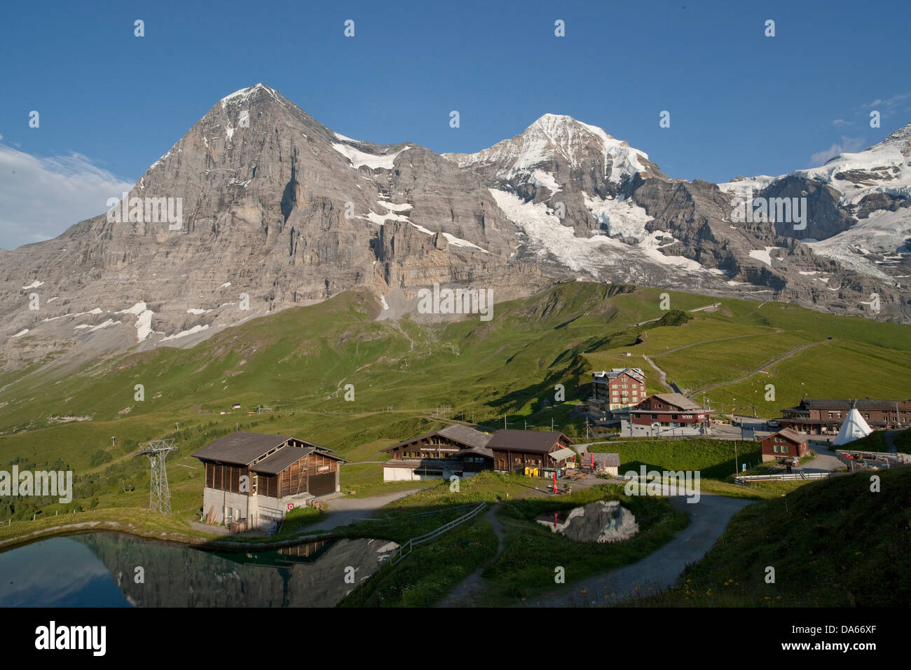 Eiger, monk, Mönch, Jungfrau, mountain, mountains, mountain road, canton, Bern, Bernese, Alps, Bernese Oberland, Jungfrau, monk, Stock Photo