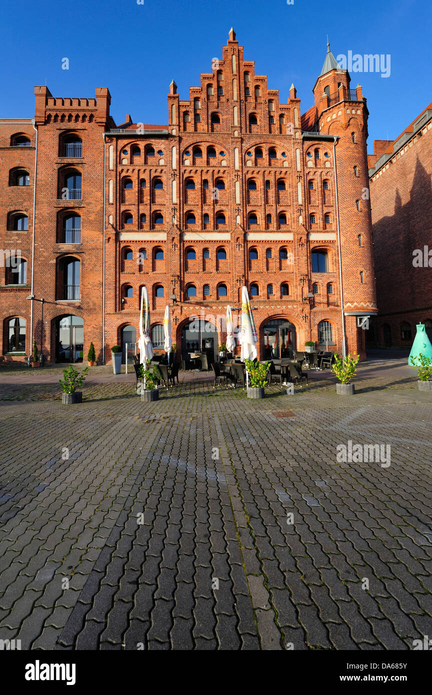 Stralsund, City, town, Gothic brickwork, old Market square, Mecklenburg-Vorpommern, Germany Stock Photo