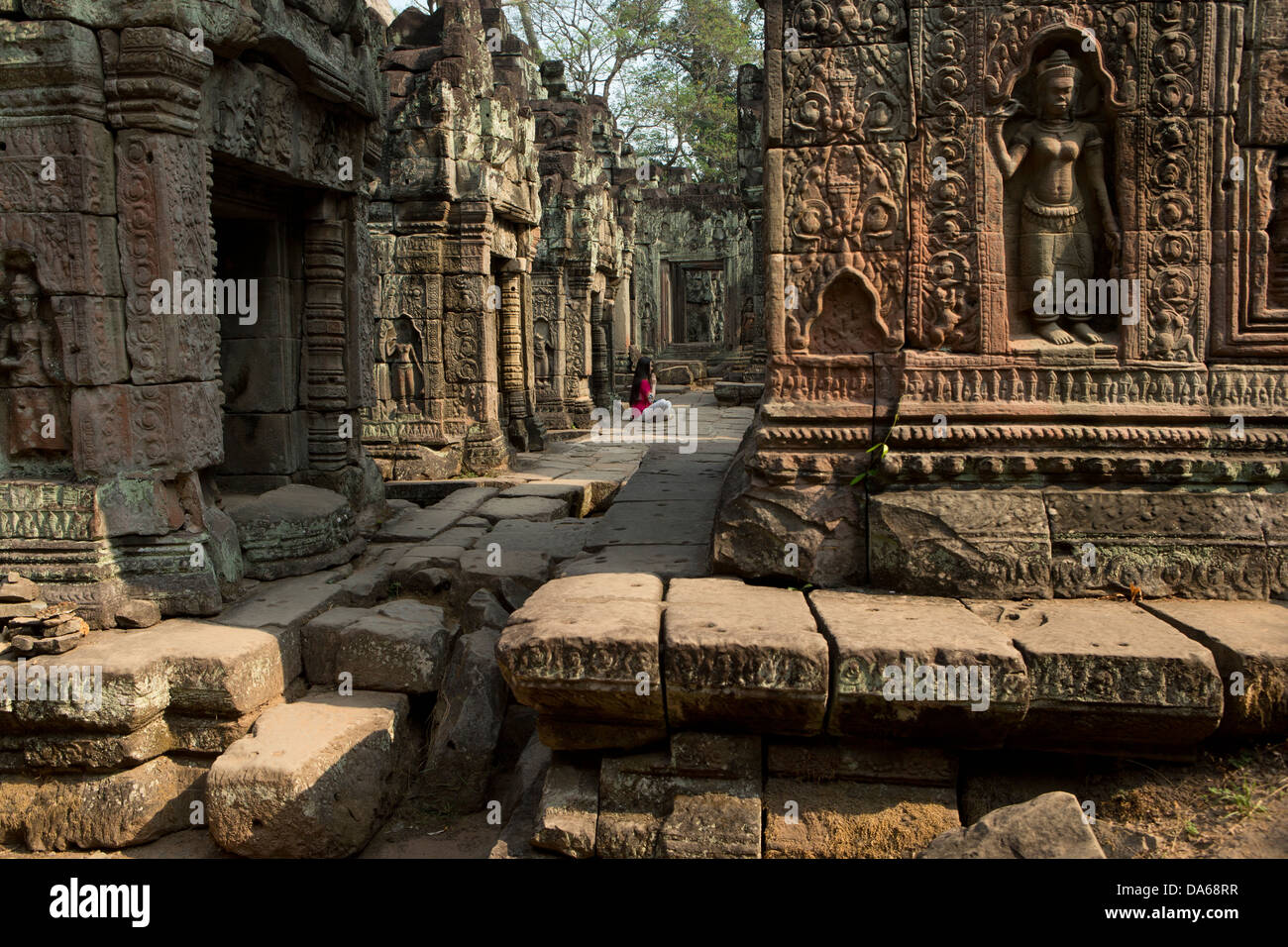 Preah Khan Cambodia Temple Angkor Wat Siem Reap Stock Photo