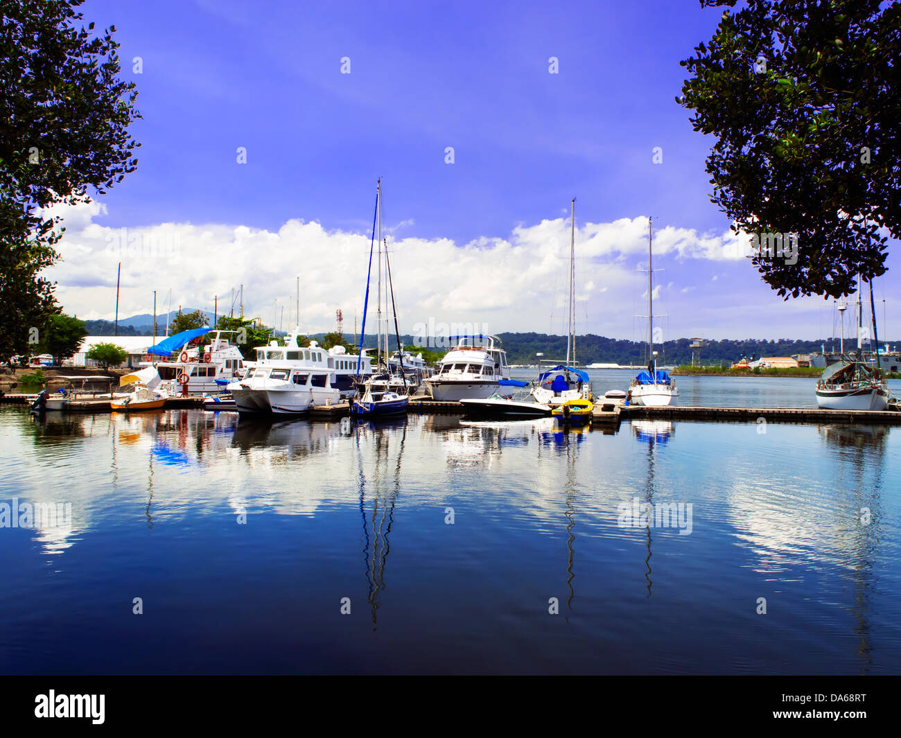 Yachts in Subic Bay. Philippines. Stock Photo