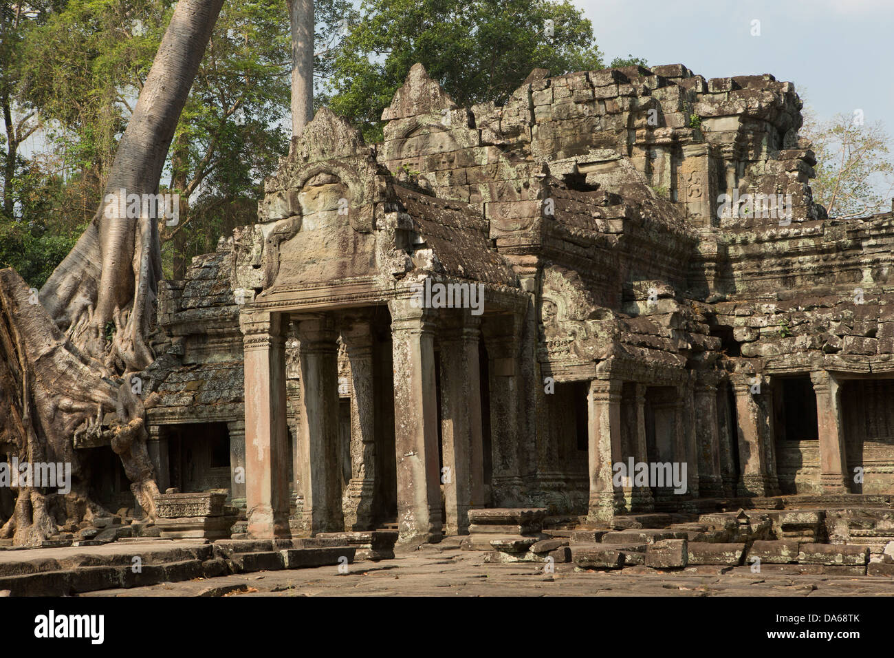 Preah Khan Cambodia Temple Angkor Wat Siem Reap Stock Photo