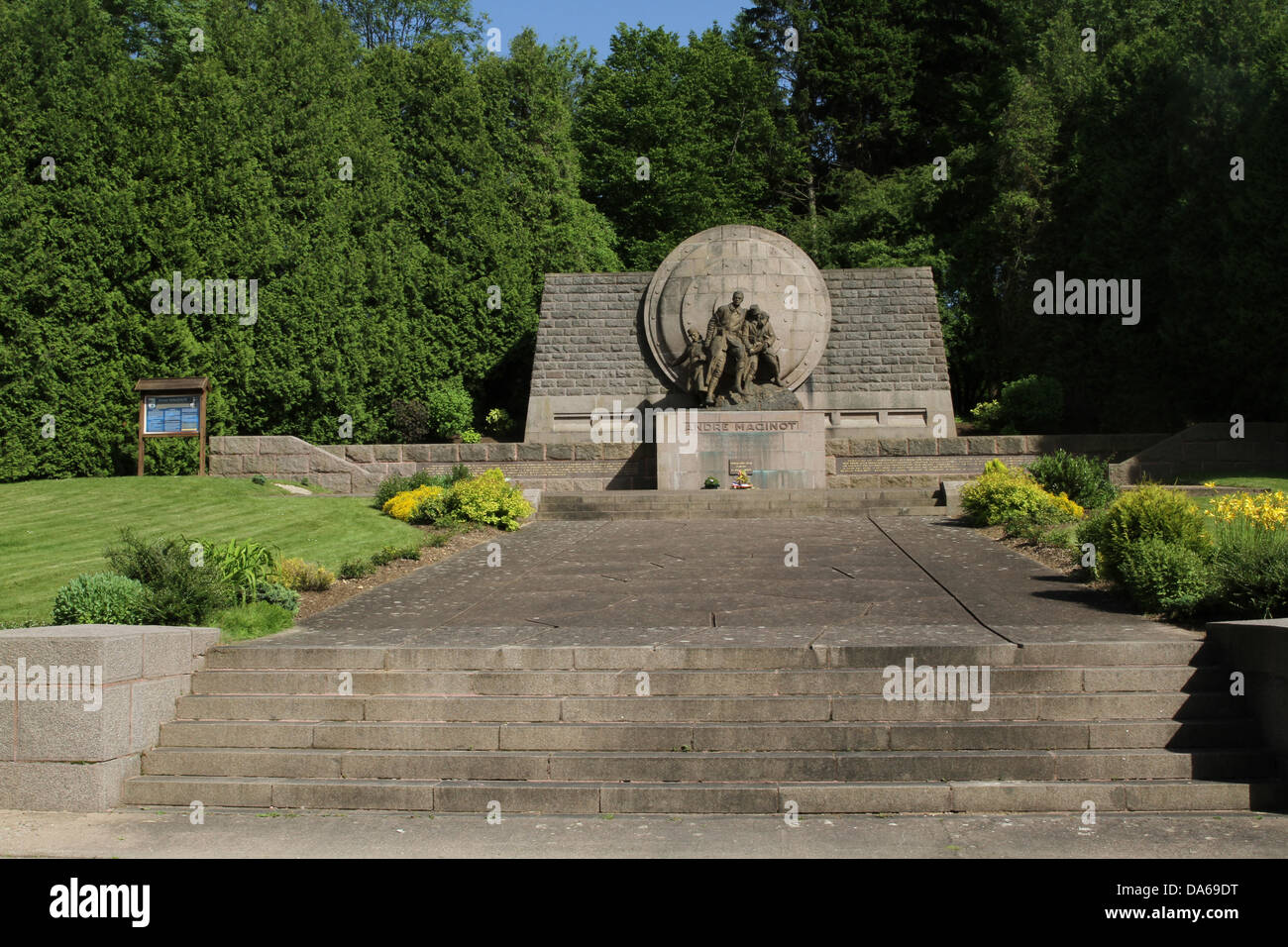 The monument to Andre Maginot of Maginot Line fame, near Verdun, France Stock Photo