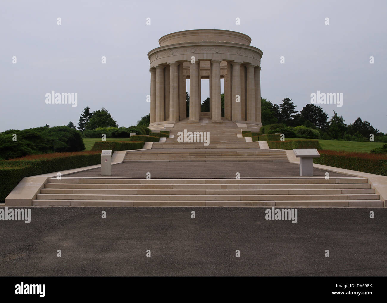 Montsec American Monument  recalls the achievements of  American troops who were involved in the Saint Mihiel salient in 1918 Stock Photo