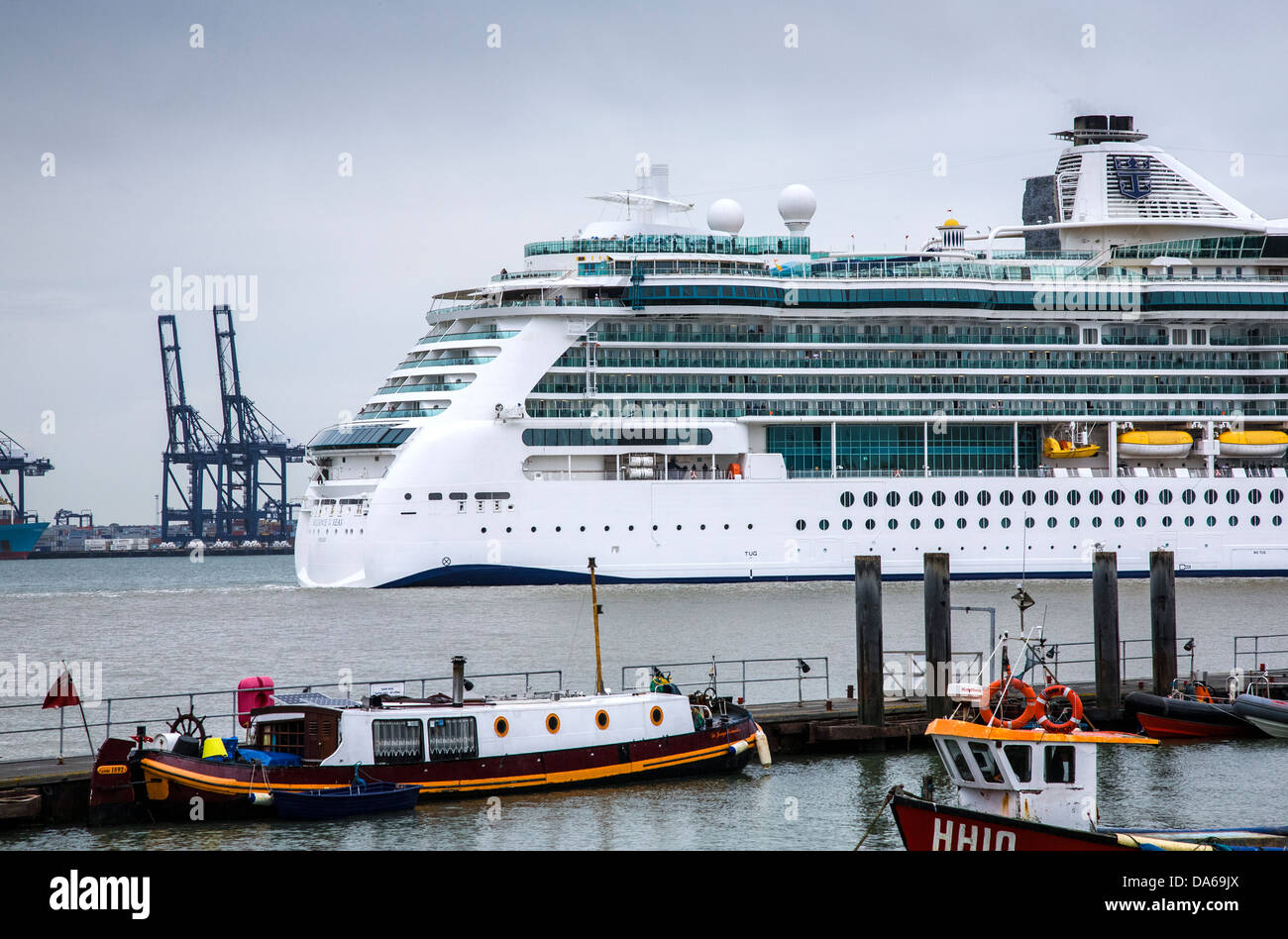 Cruise Ship Brilliance Of The Seas Leaving Harwich Stock Photo Alamy