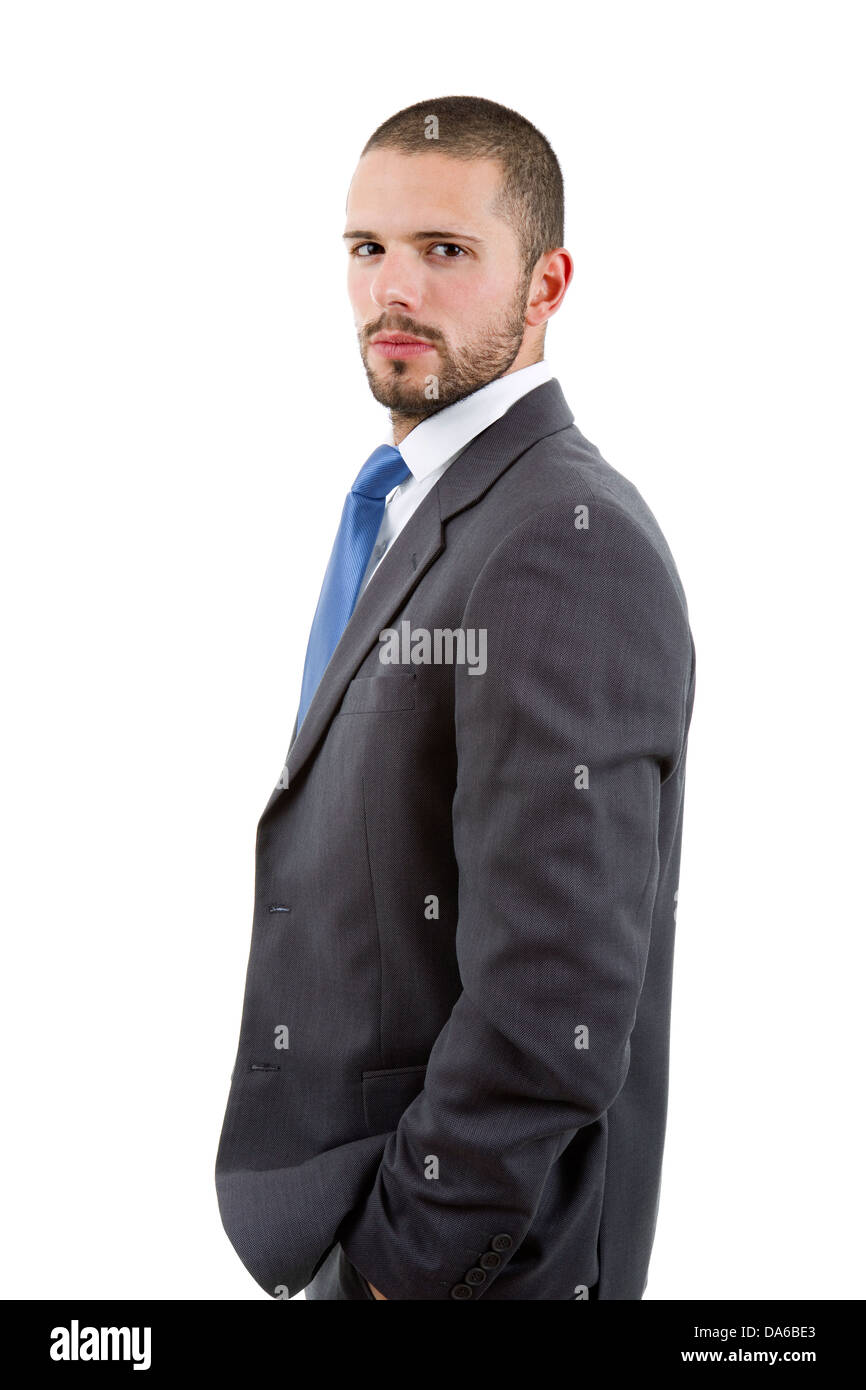 young business man portrait isolated on white Stock Photo - Alamy