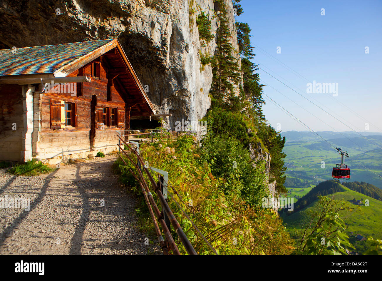 Wildkirchli, Switzerland, Europe, canton, Appenzell, Innerrhoden, cave, mountain road, Ebenalp, cable car, Stock Photo