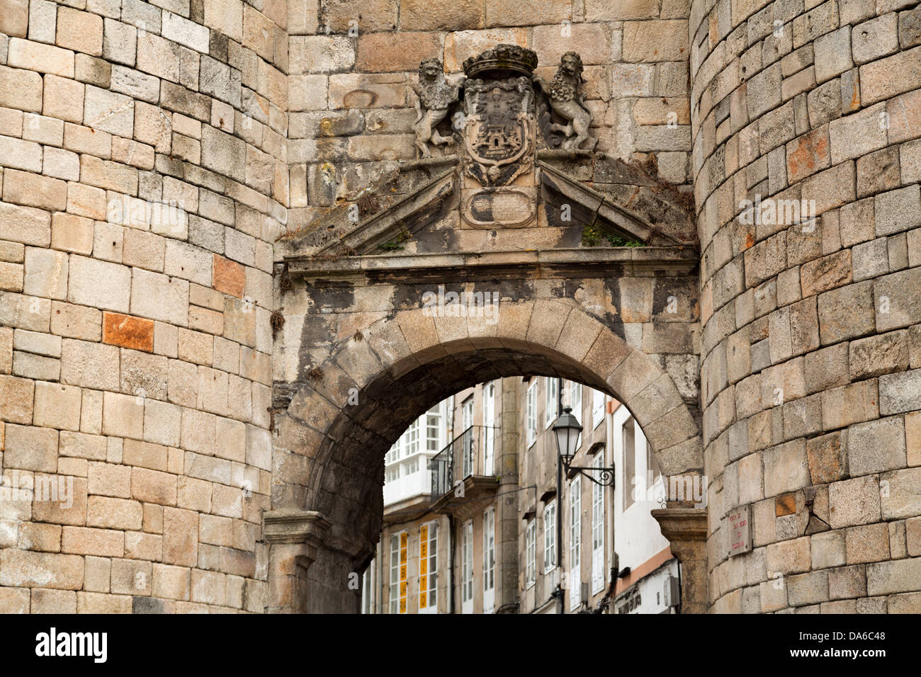 San Pedro gateway Roman Wall Lugo Galicia Spain Stock Photo