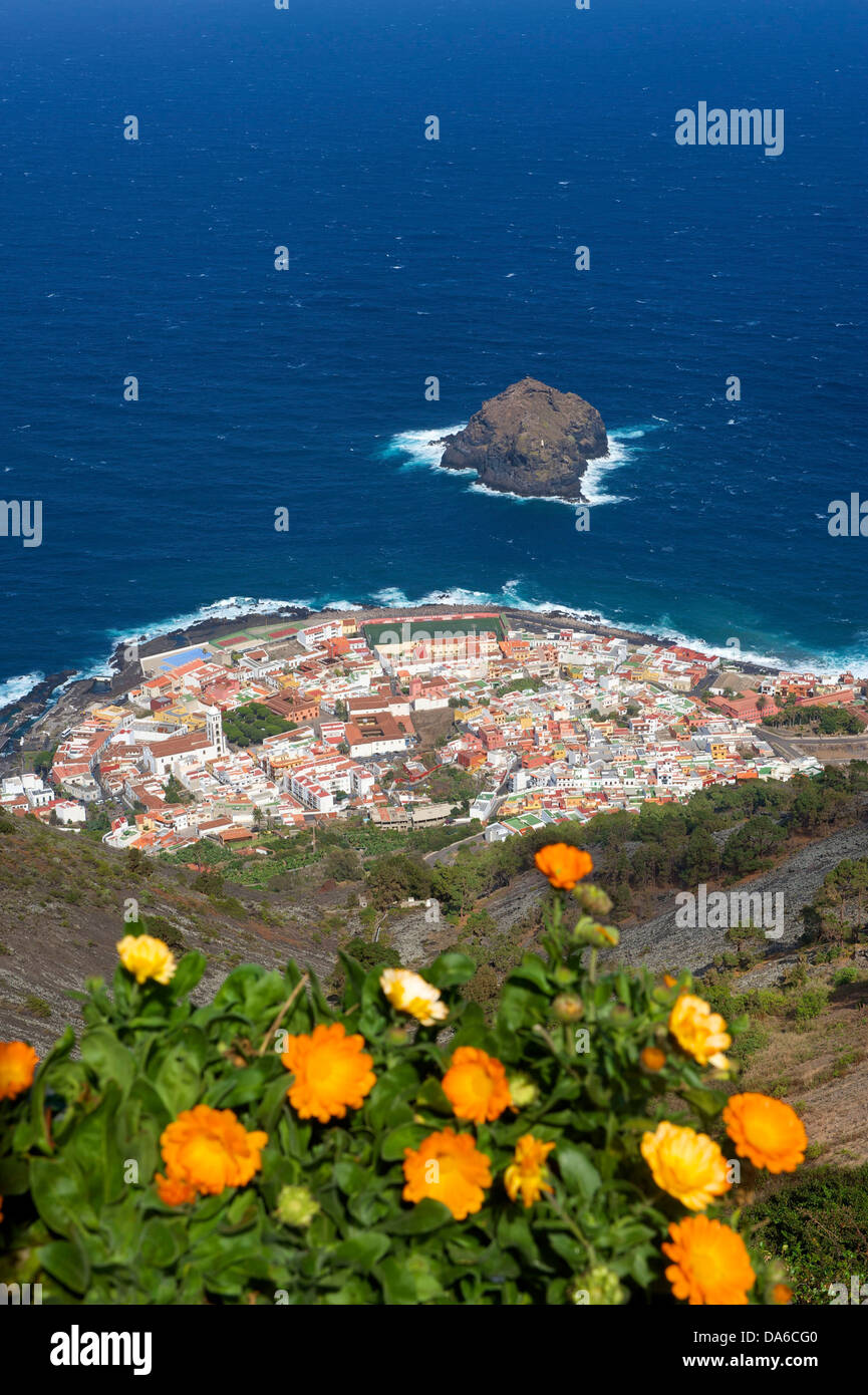 Tenerife, Teneriffa, Canaries, Canary islands, isles, Spain, Spanish, Europe, Garachico, town view, town views, nobody, deserted Stock Photo