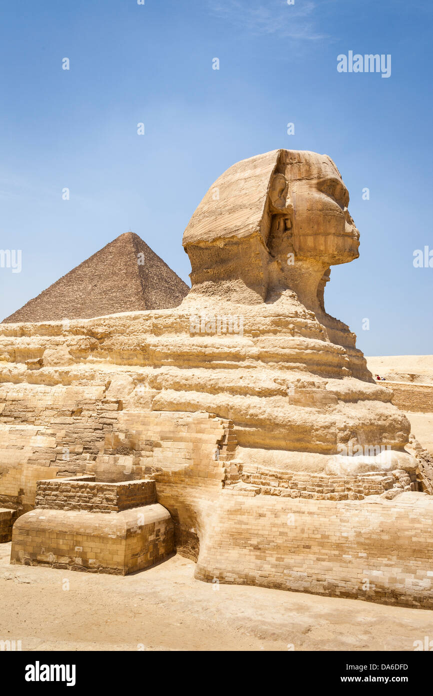Great Sphinx And Great Pyramid Of Giza Also Known As Pyramid Of Khufu