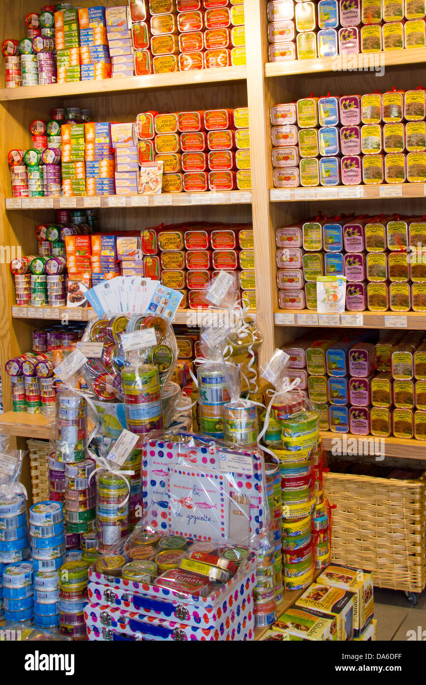 Tinned fish shop, Bayonne Stock Photo Alamy