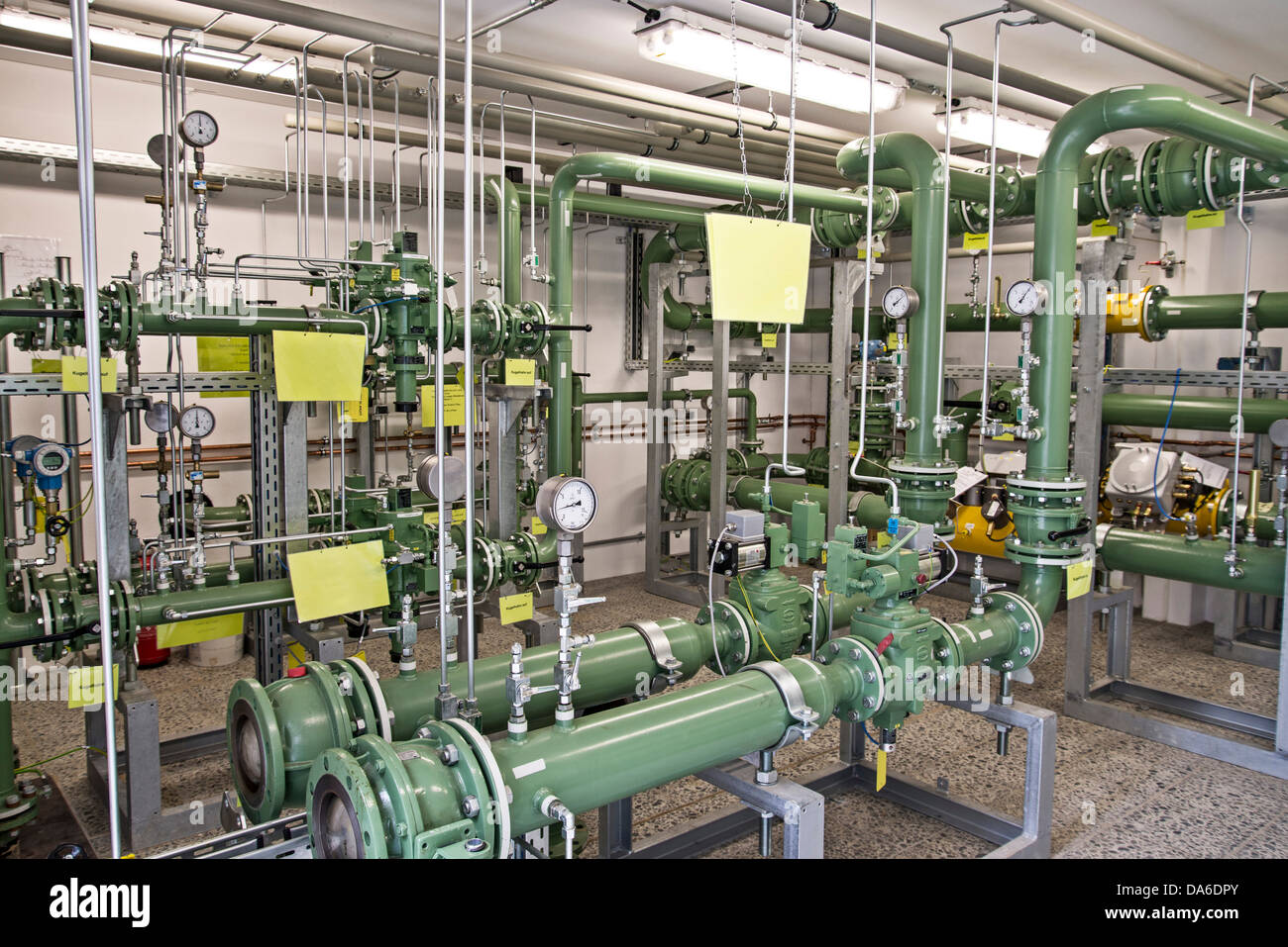 View in a gas pressure control system. Stock Photo