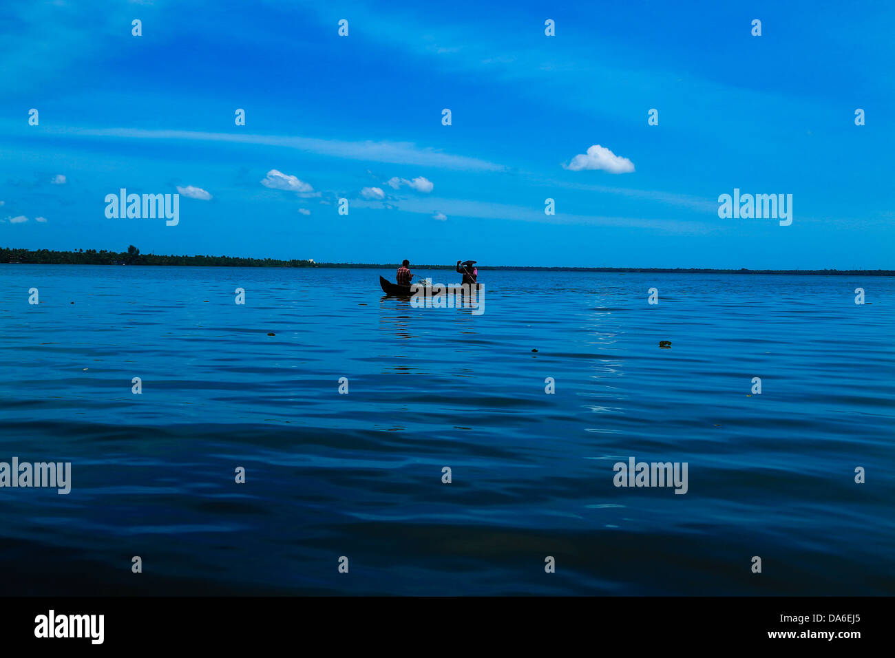 Serenity of backwaters Stock Photo