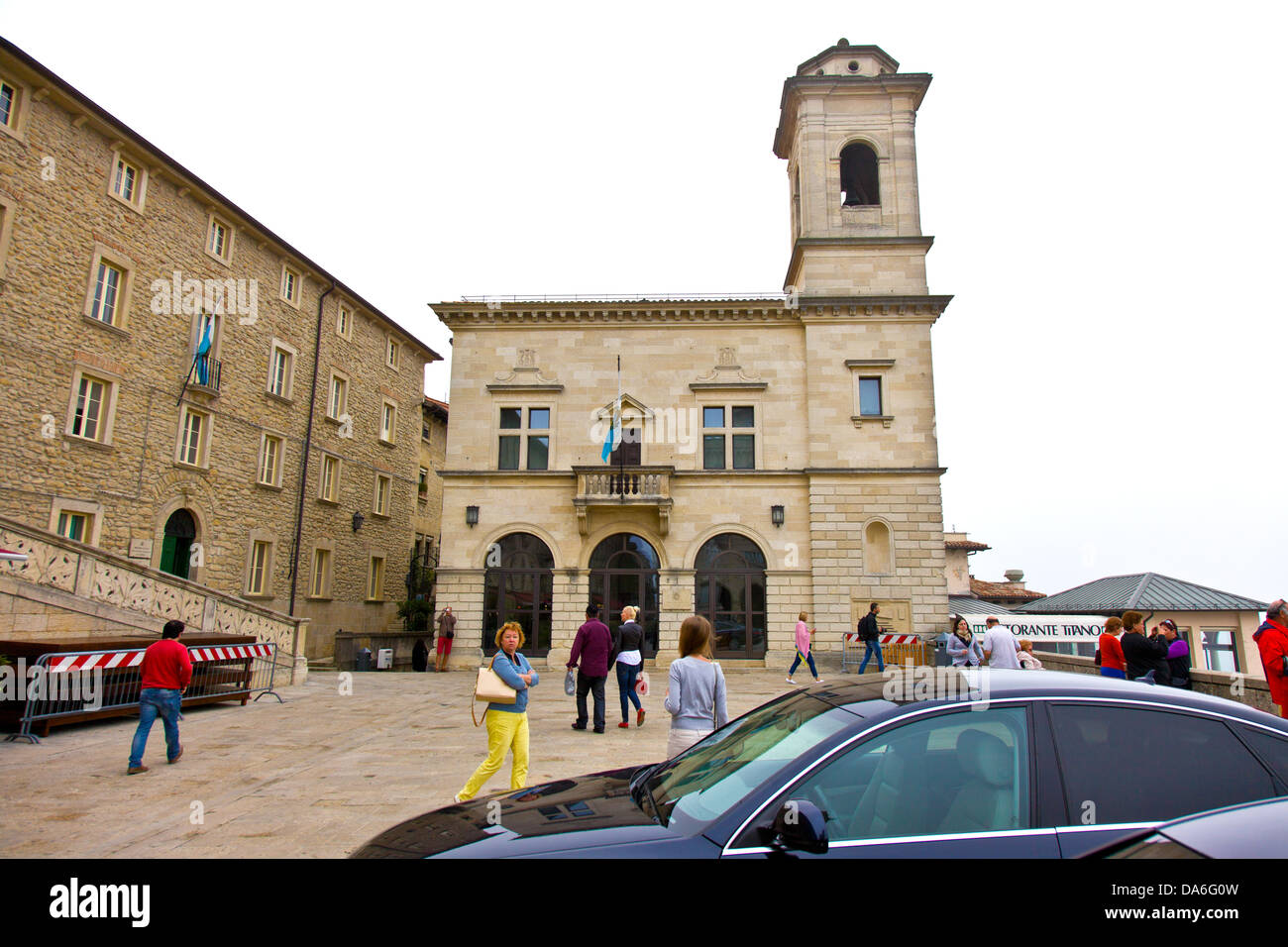 Statua della Libertà , historical town center of San Marino Stock Photo
