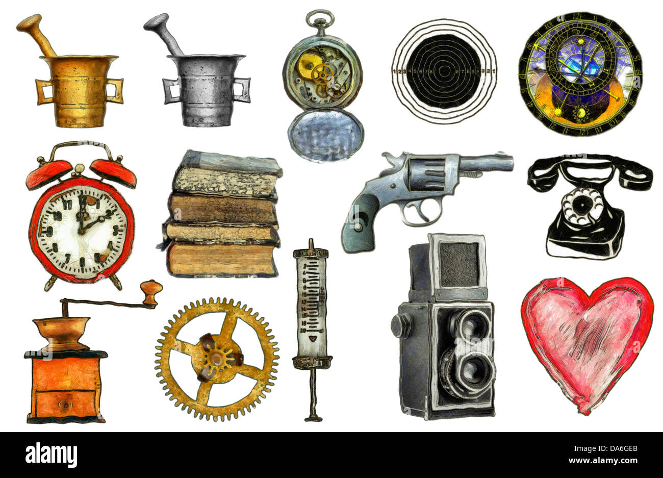 various objects - icons - signs - symbols Stock Photo - Alamy