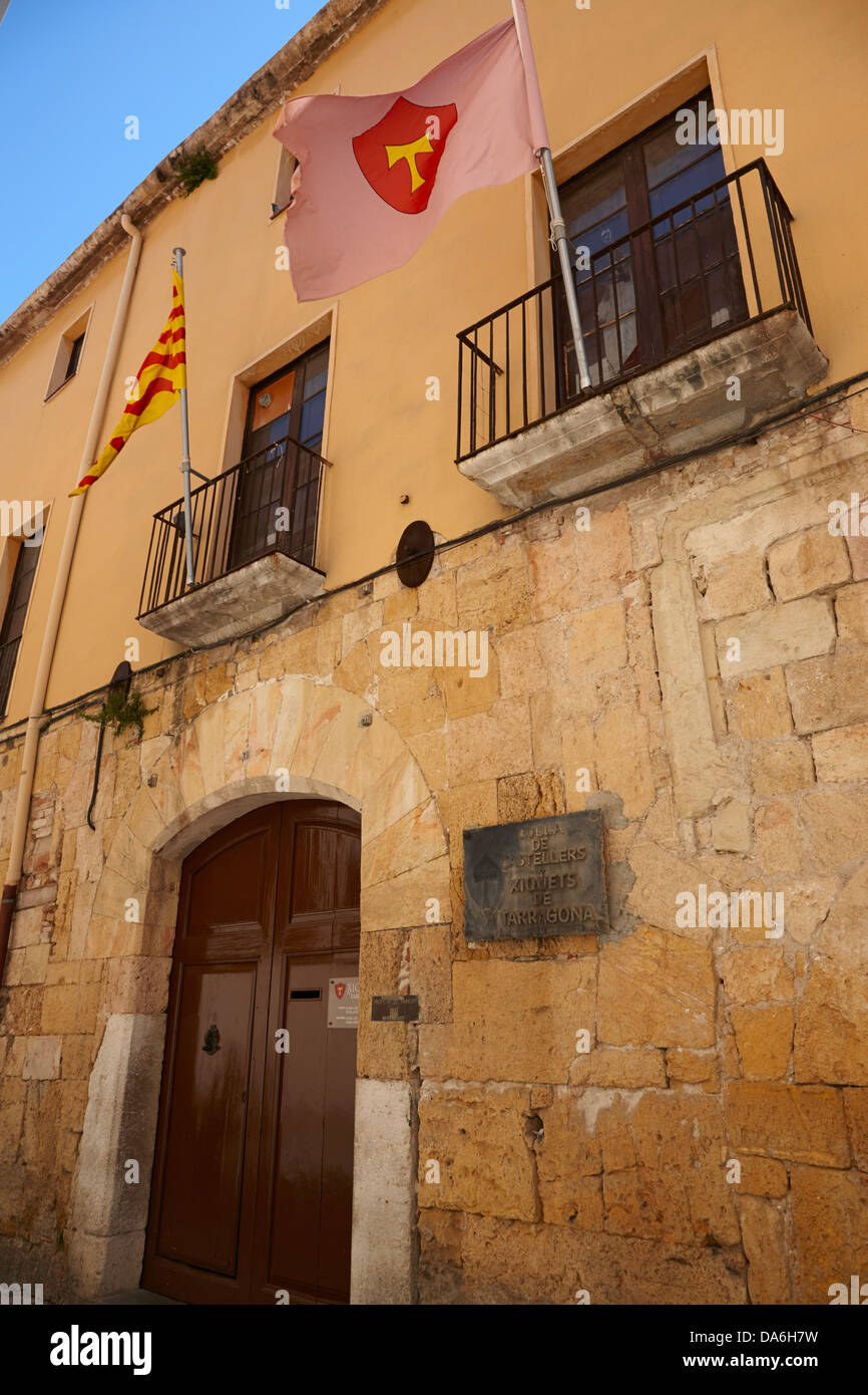 colla de castellers xiquets de tarragona catalonia spain Stock Photo