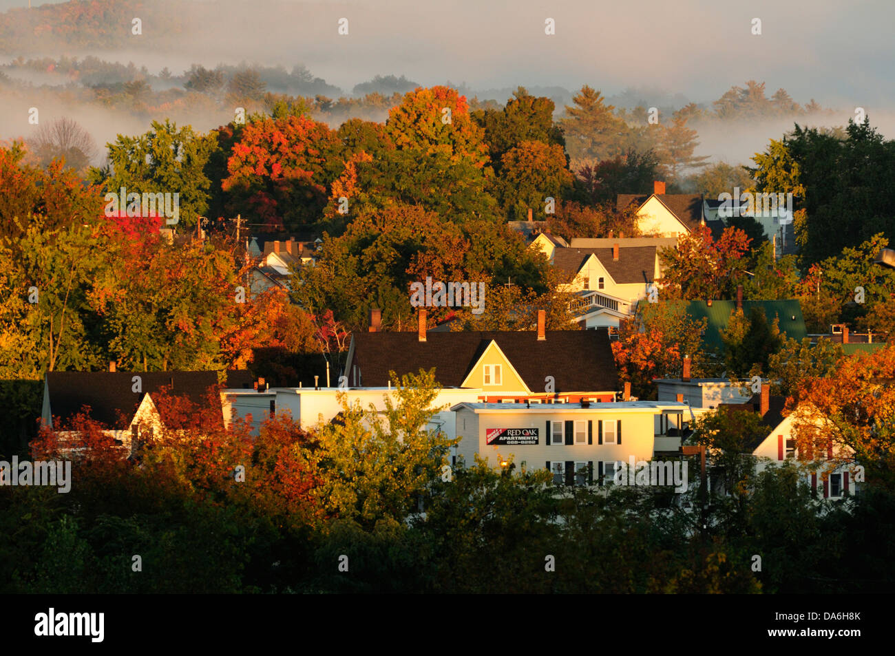 USA, United States, America, New Hampshire, Manchester, North America, New England, East Coast, Merrimack County, Indian Summer, Stock Photo