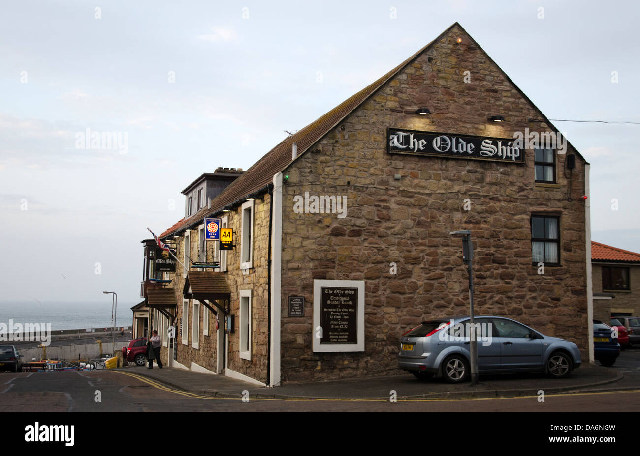 the olde ship pub restaurant inn hotel seahouses northumbria northumberland Stock Photo