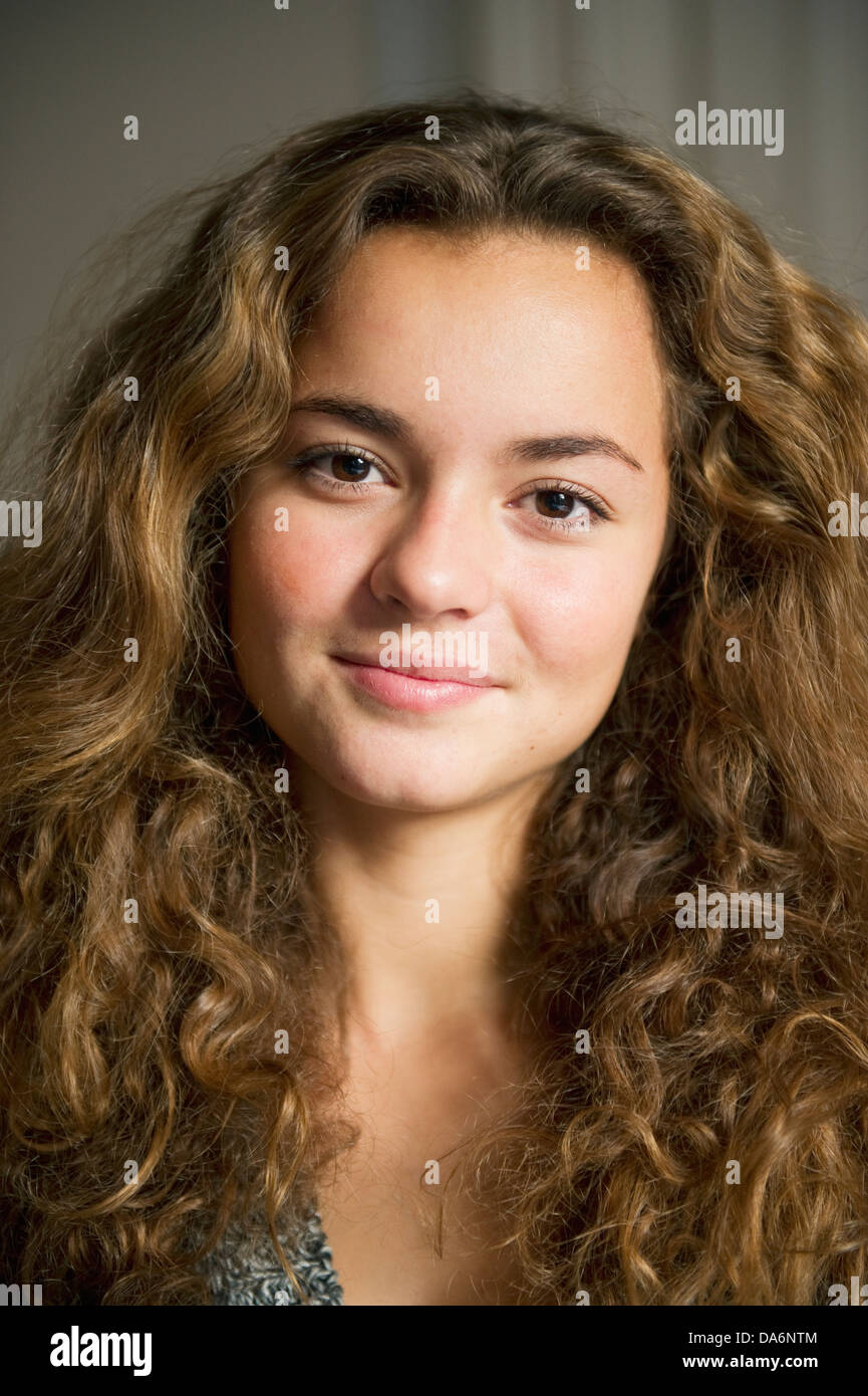 Portrait of teenage girl (16-17) Stock Photo