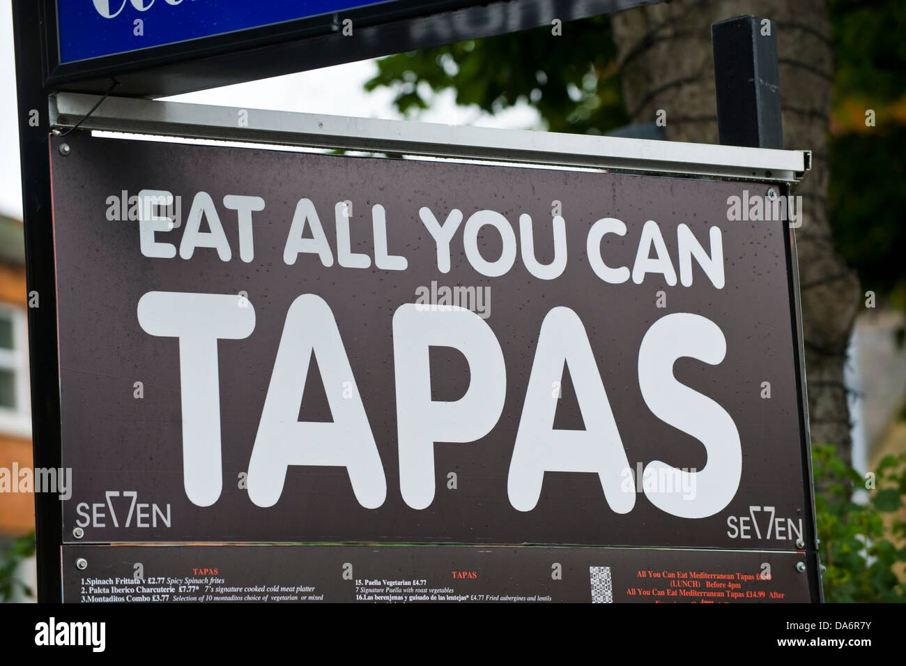 EAT ALL YOU CAN TAPAS near uni in Leeds West Yorkshire England UK Stock