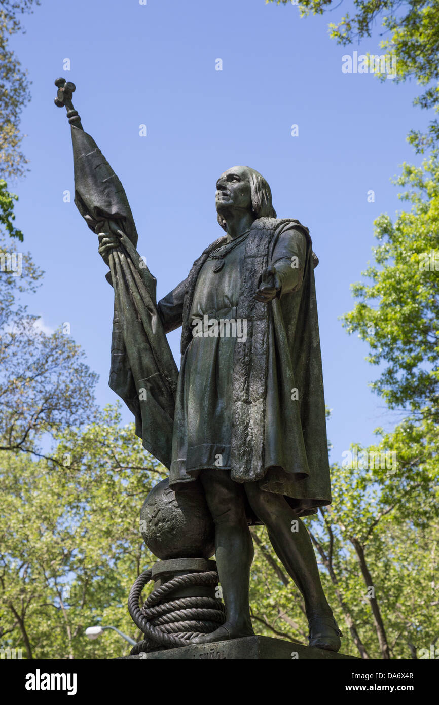 Statue of Christopher Columbus, Central Park, NYC (Series 1 of 2 Stock