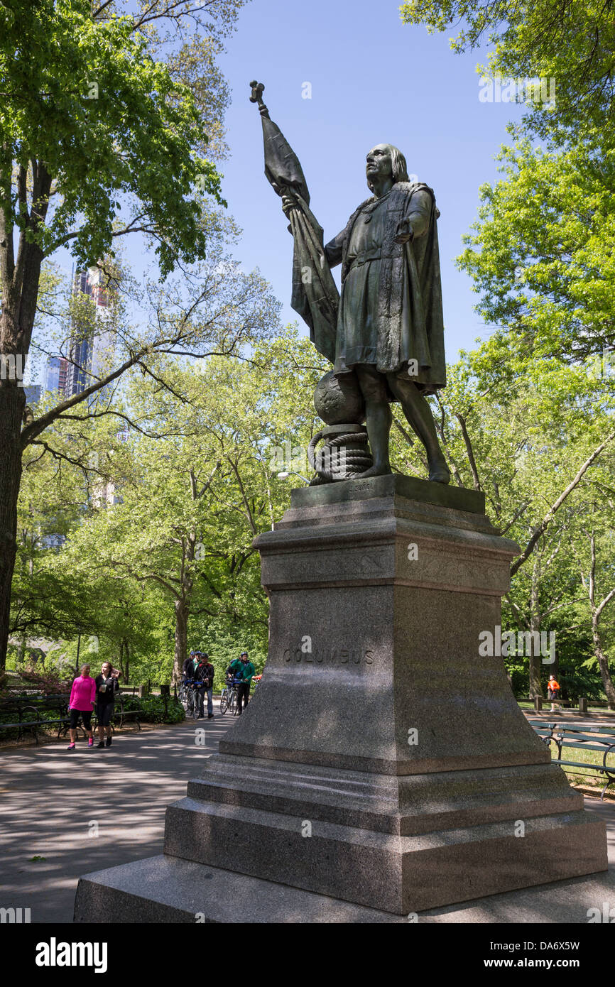 Statue of Christopher Columbus, Central Park, NYC Stock Photo Alamy