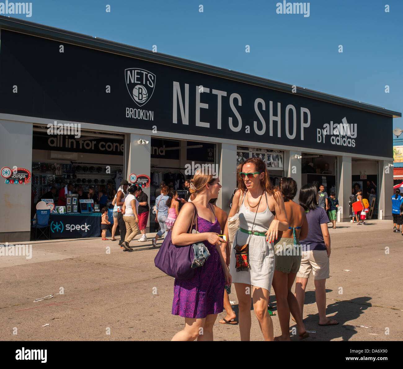 Brooklyn Nets basketball store in Coney Island Stock Photo - Alamy
