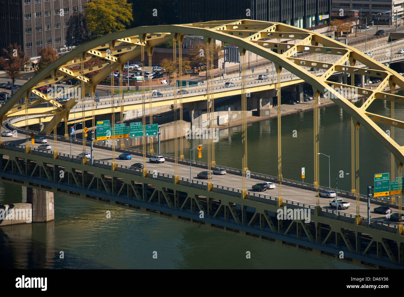 FORT PITT BRIDGE MONONGAHELA RIVER PITTSBURGH PENNSYLVANIA USA Stock ...