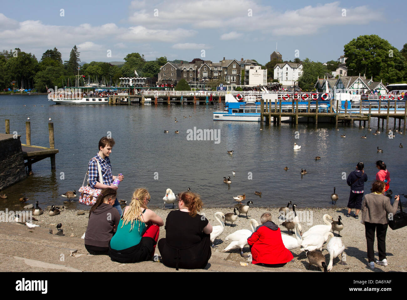 Bowness, UK. 5th July 2013 UK Weather Bowness on Lake Windermere