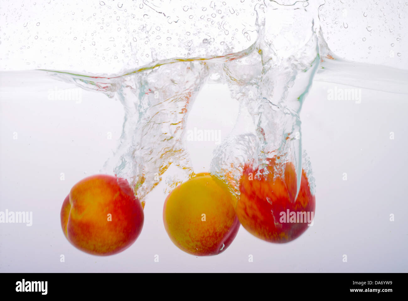 Nectarines in water Stock Photo Alamy