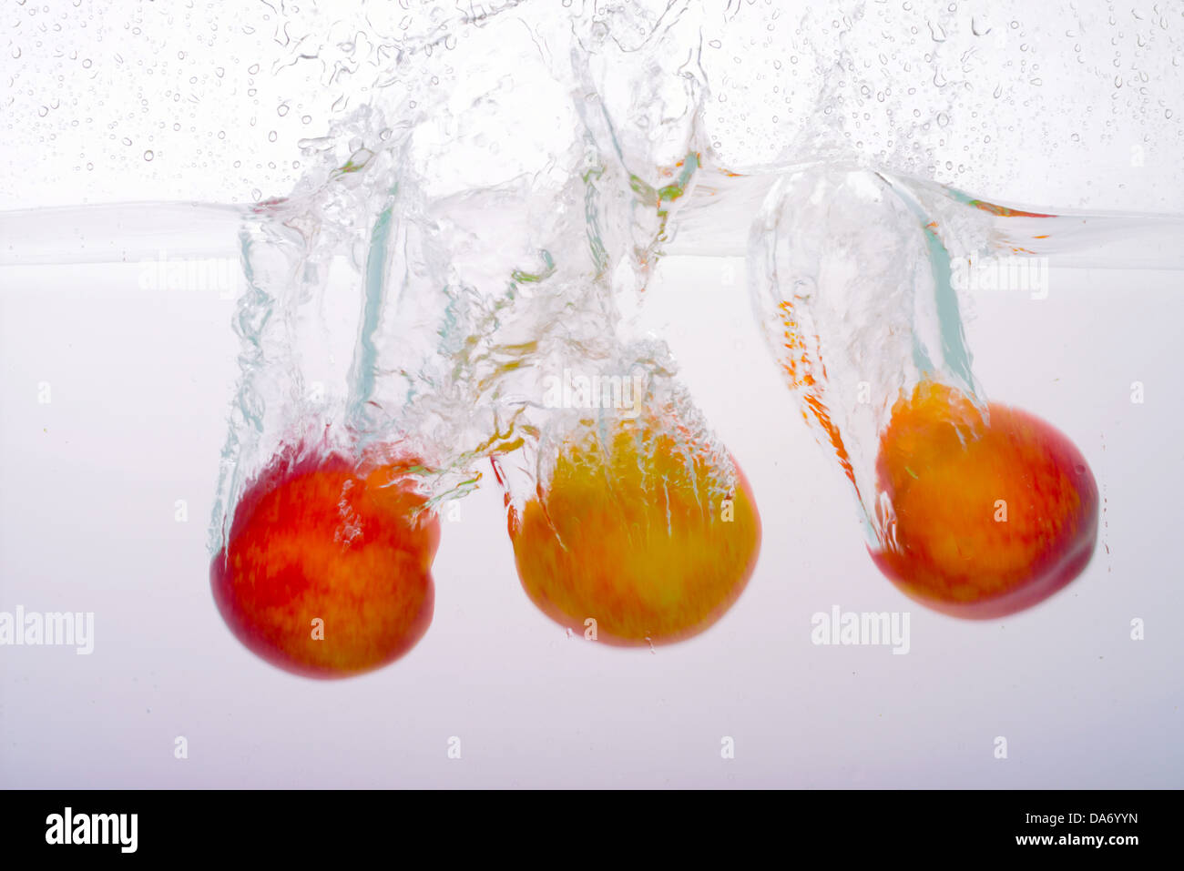 Nectarines in water Stock Photo Alamy