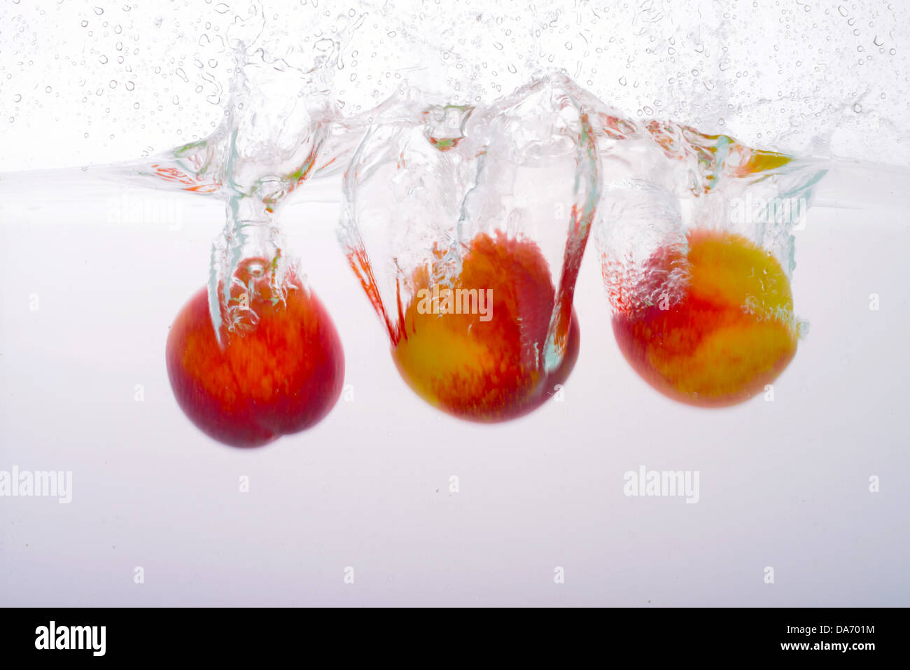 Nectarines in water Stock Photo Alamy