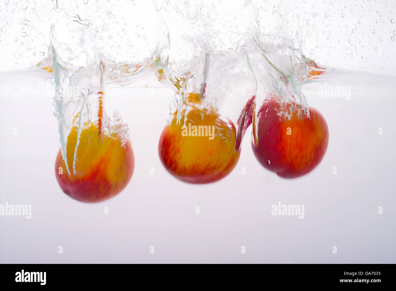 Nectarines in water Stock Photo Alamy