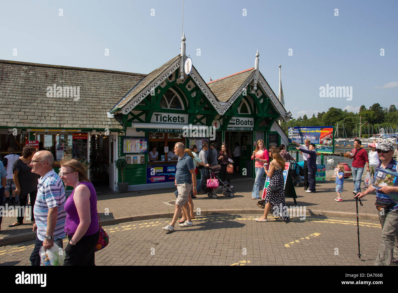5th July 2013 UK Weather Bowness on Lake Windermere Cumbria. Sunny but