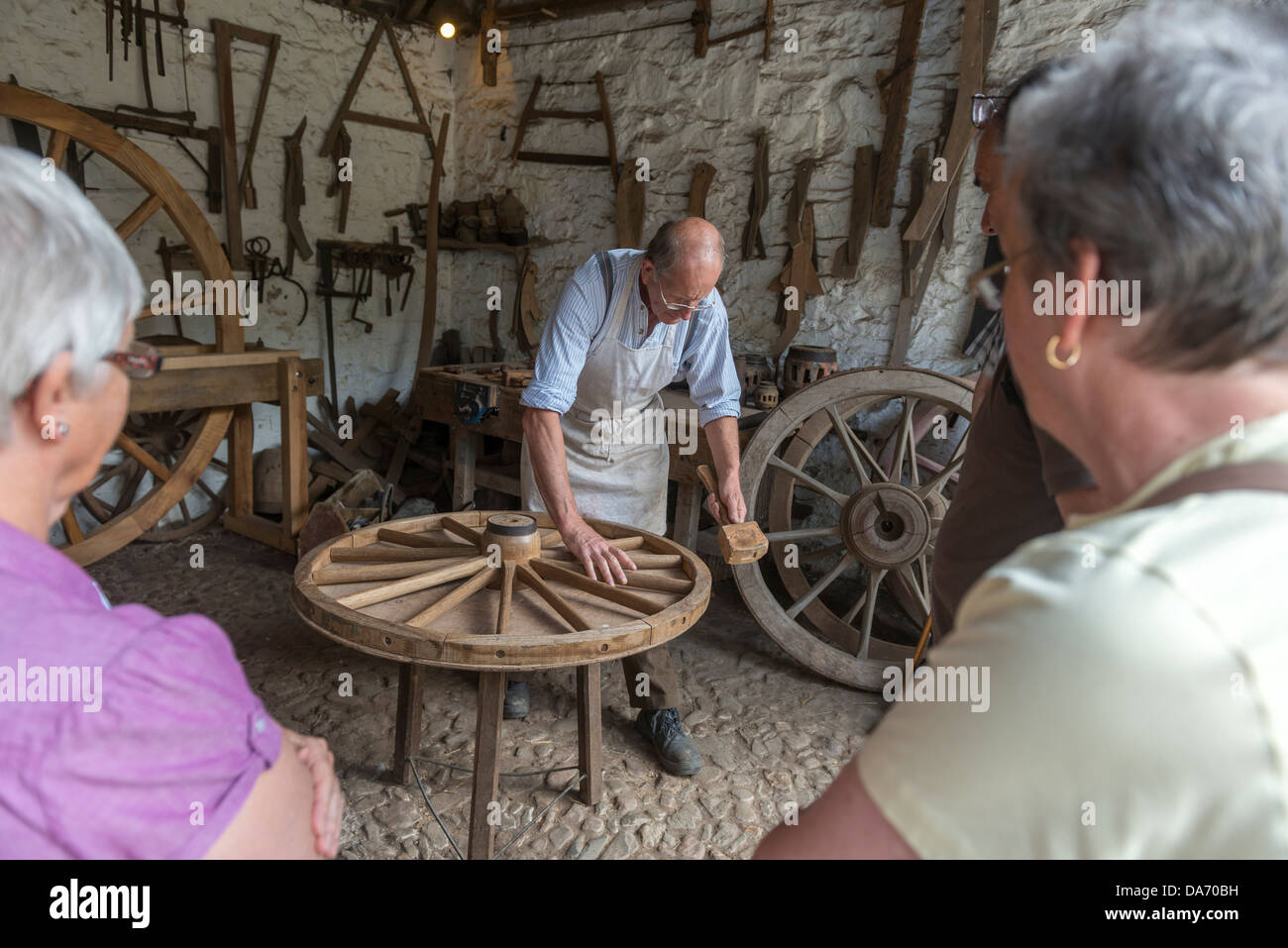 Wheelwright's demonstration at Acton Scott Historic Working Farm