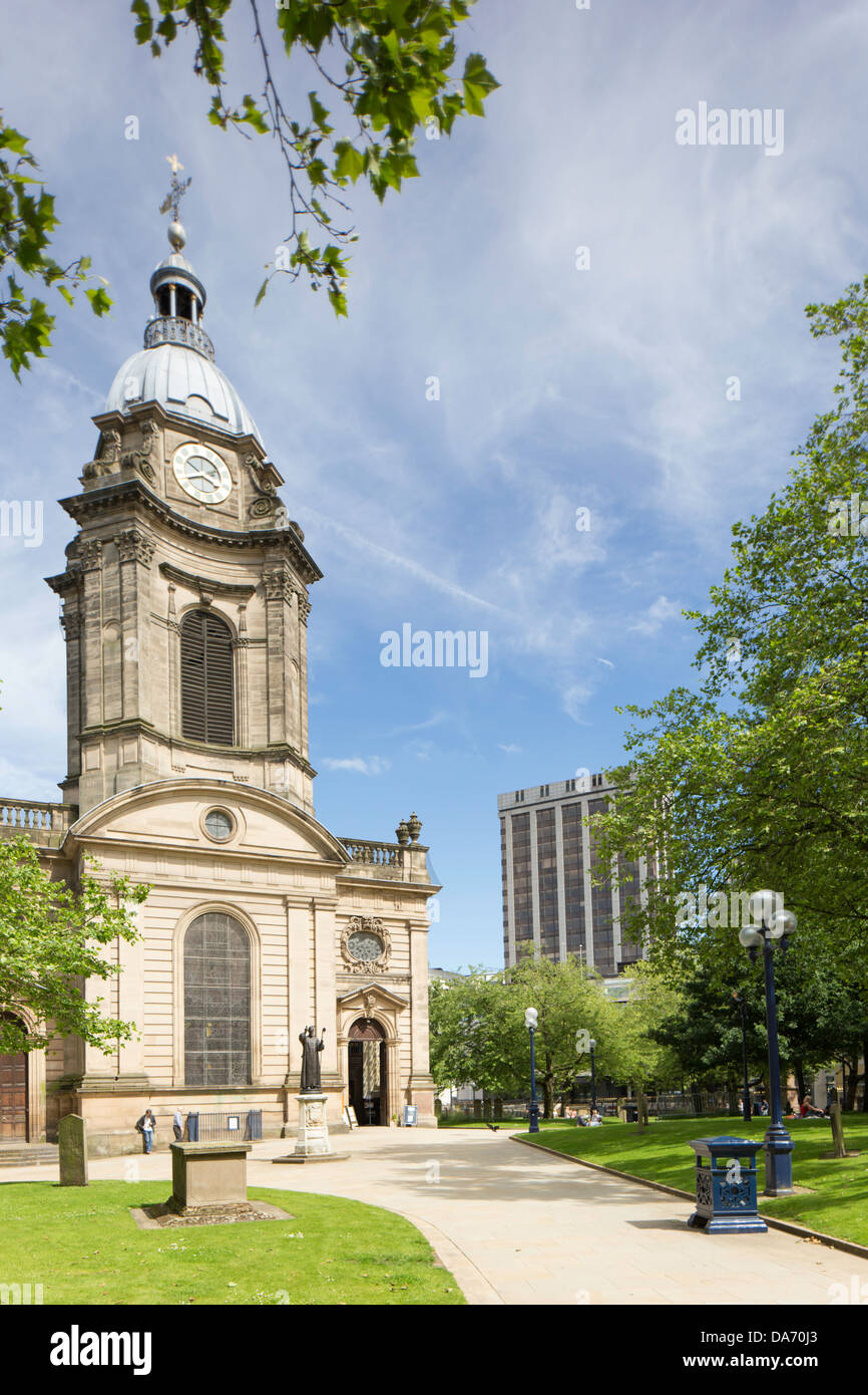 St Philip's Cathedral, Birmingham, Colmore Row, England, UK Stock Photo