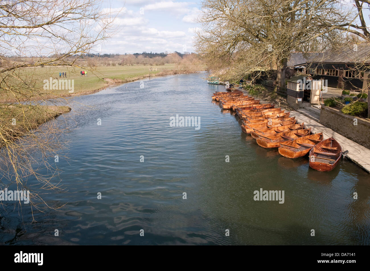 Boats on the river Stour, Dedham Vale, UK Stock Photo