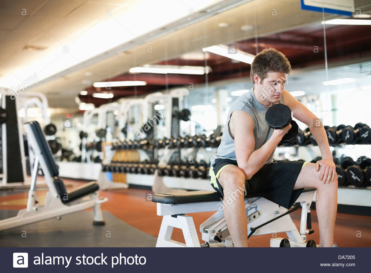 Man lifting weights hires stock photography and images Alamy