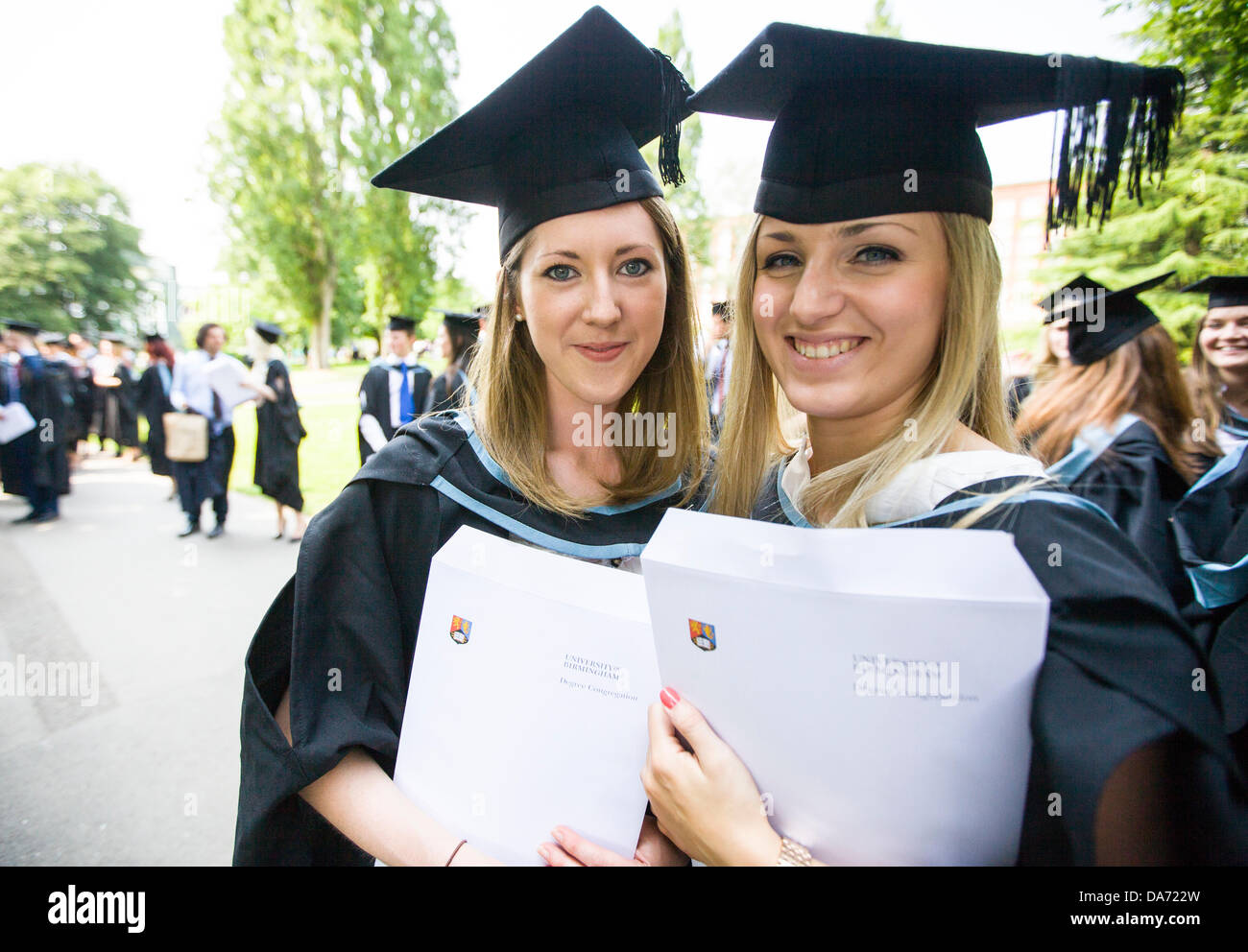 Birmingham, UK. 05th July, 2013. University of Birmingham students
