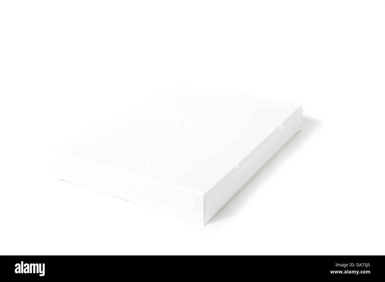 Blank white box isolated on white background Stock Photo