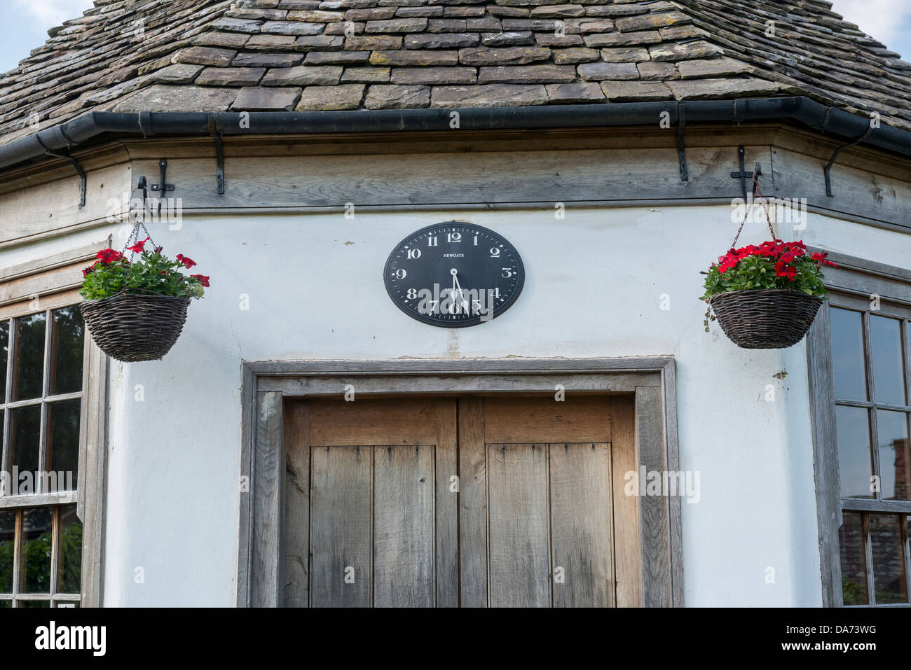 Bowling Green pavilion at Bishop's Castle. Shropshire Stock Photo